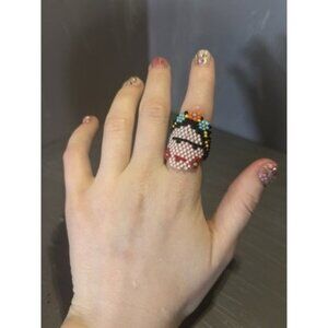 A 53 Hispanic Handmade Beaded, Beaded Woman Ringer